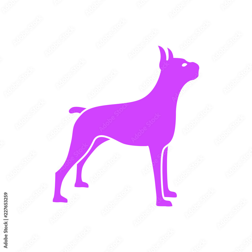 Fototapeta premium dog silhouette vector. dog logo icon template