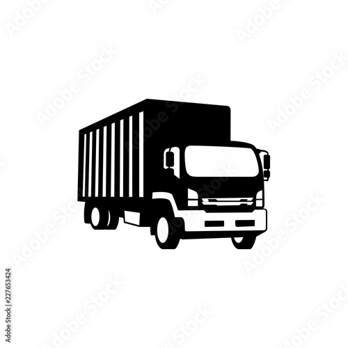truck vector silhouette. truck logo icon