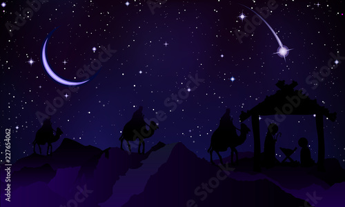 Mary with Joseph and Jesus at Christmas