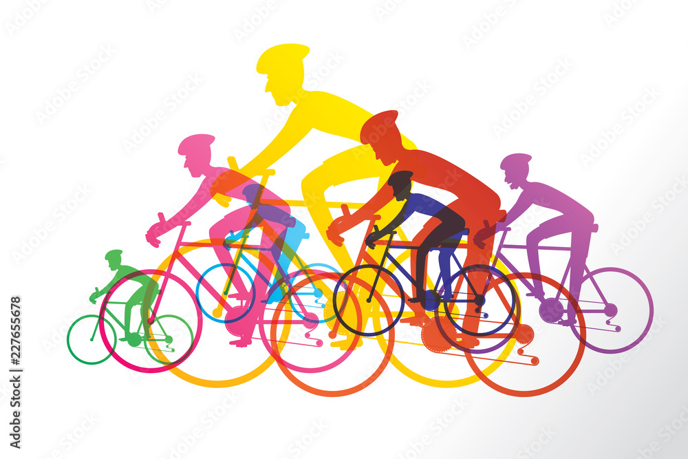 Obraz premium Athlete cyclist background. Vector illustration of cycling sport concept