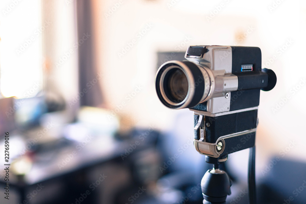 Vintage Kamera auf Stativ, Filmfestival