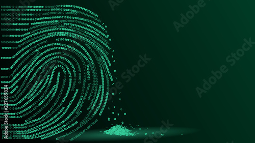 fingerprint digital footprint vector illustration
