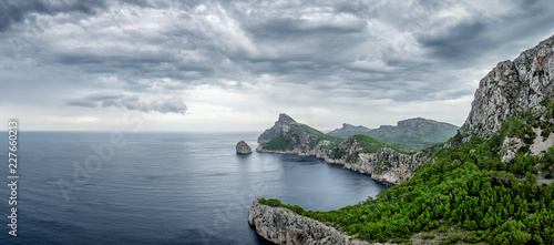 panoramic view at the coast...