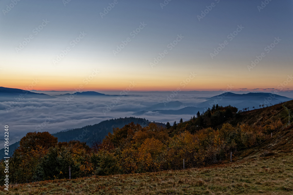 Brouillard dans la vallée