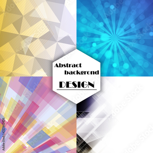 Collection of abstract multicolored backgrounds. vector design