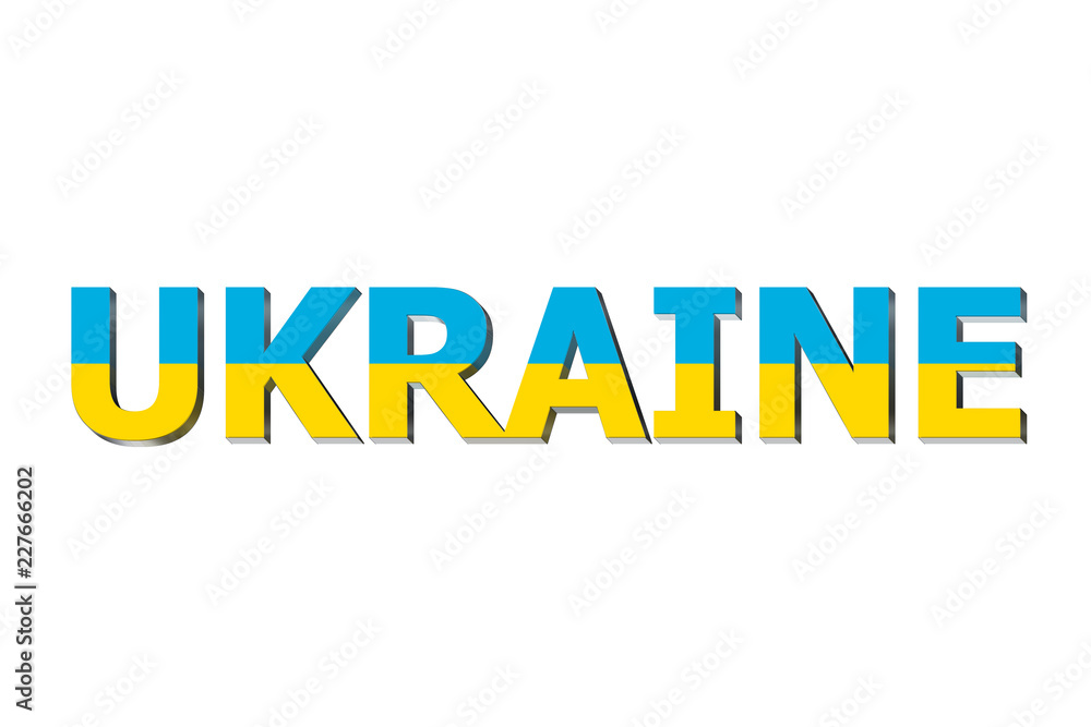 Flag of Ukraine on a text background. Flag of Ukraine on a text background.