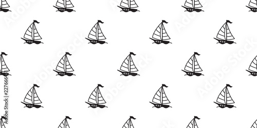 boat seamless pattern vector sailboat yacht anchor helm lighthouse maritime Nautical tropical isolated background repeat wallpaper