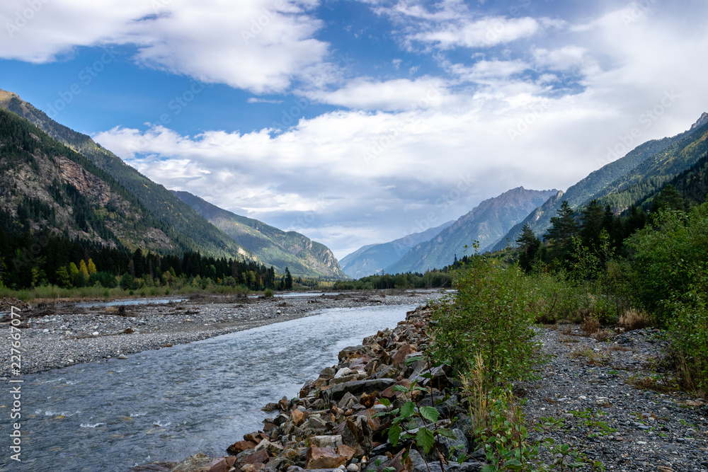 Mountain river. Caucasus