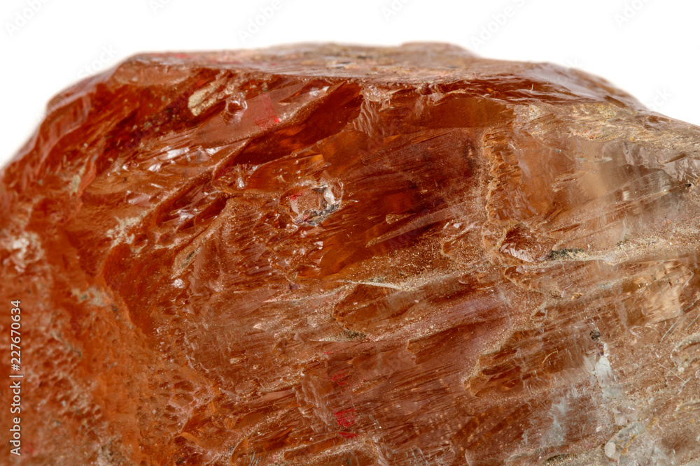 Macro mineral stone Topaz on a white background Macro mineral stone Topaz on a white background