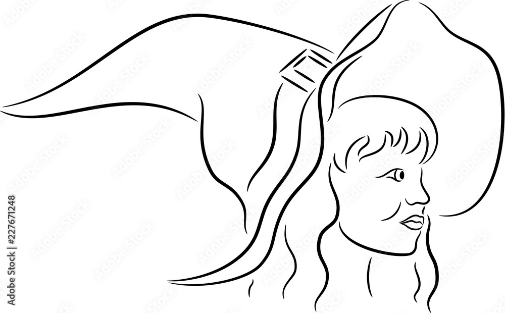 Witch head in sorcerer hat Witch head in sorcerer hat