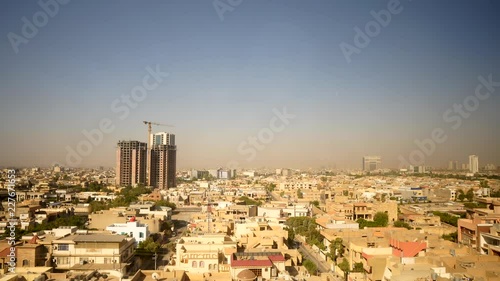 timelapse of the city of Arbil in Northern Iraq/Kurdistan from viewpoint photo