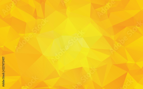 Light Orange vector polygonal illustration, which consist of triangles. Triangular design for your business. Creative geometric background