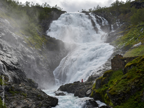 Kjosfossen Waterfall - Aurland  Sogn og Fjordane county  Norway