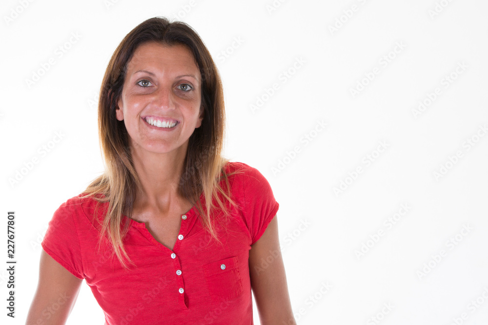 portrait of young beautiful female long hair on white background portrait of young beautiful female long hair on white background