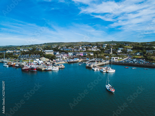 Aerial view of the coastal village of Baltimore, West Cork in Ireland.