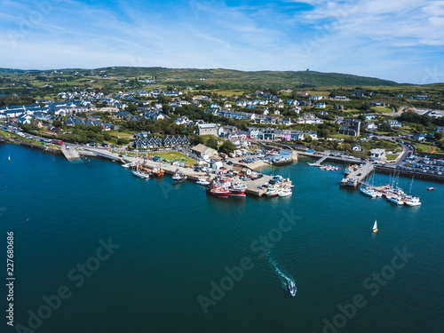 Aerial view of the coastal village of Baltimore, West Cork in Ireland.