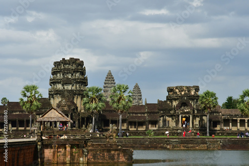 Siem Reap; Kingdom of Cambodia - august 23 2018 : Angkor Wat temple