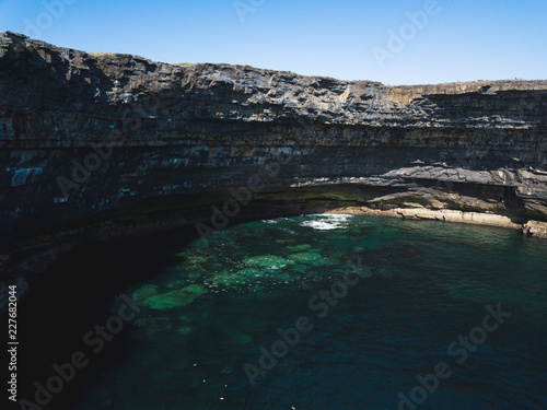Beautiful view of the Inis M  r cliffs. Taken by drone