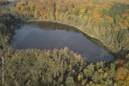 Aerial autumn landscape