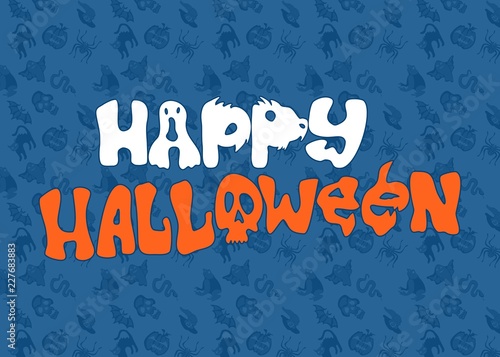 background blue image for the celebration of Halloween