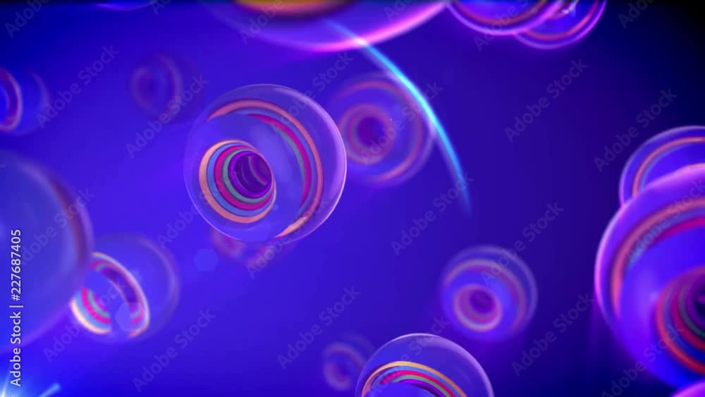 An arty 3d rendering of nested camera objects of rainbow colors spinning in big rings with shutters in the blue background. They create the mood of cheerfulness and inspiration in seamless loops. An arty 3d rendering of nested camera objects of rainbow colors spinning in big rings with shutters in the blue background. They create the mood of cheerfulness and inspiration in seamless loops.