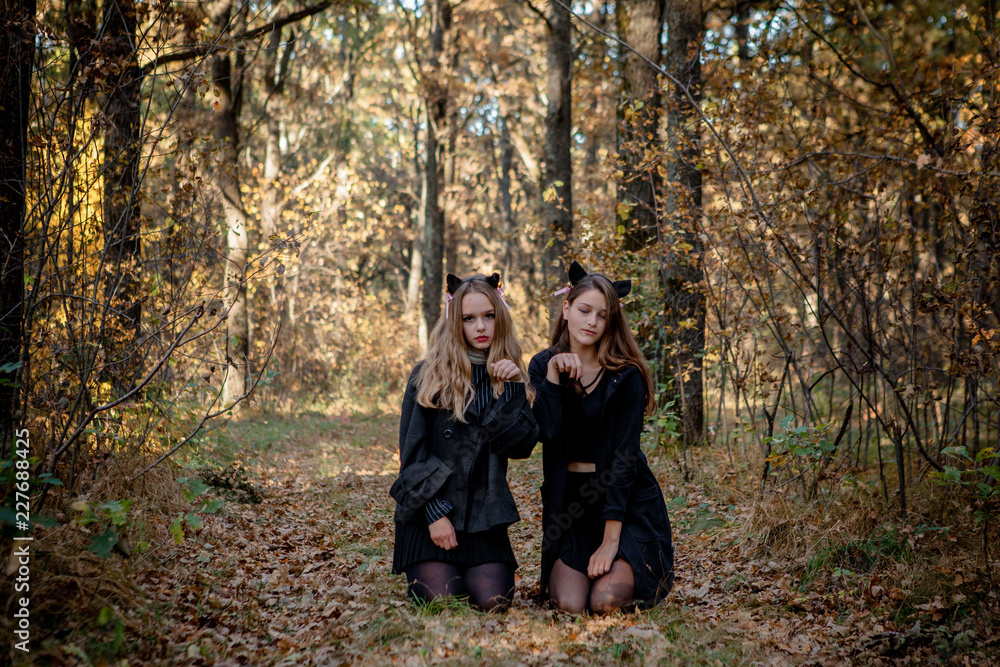 Halloween Maniac and Witch in the Forest