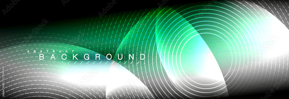 Vector blurred neon glowing circles with flowing and liquid light concept, energy magic fantastic abstract background Vector blurred neon glowing circles with flowing and liquid light concept, energy magic fantastic abstract background