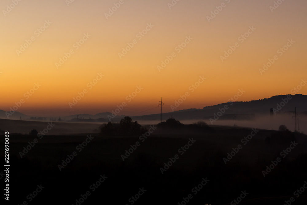 morning sunrise landscape