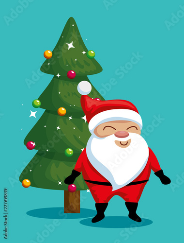 happy merry christmas santa claus character