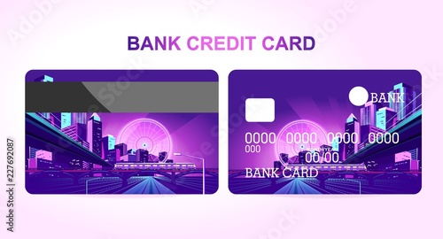 bank card night city