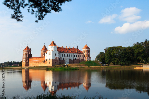 The old red castle of Mir  Belarus Minsk.