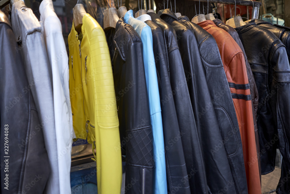 Obraz premium Color leather jackets