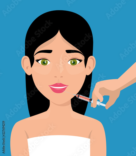 woman with botox treatment