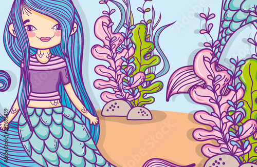 cute mermaid cartoon