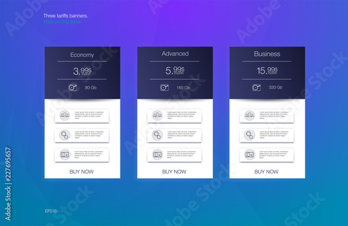 Price list for hosting, banner for the tariffs and price lists. Web elements.