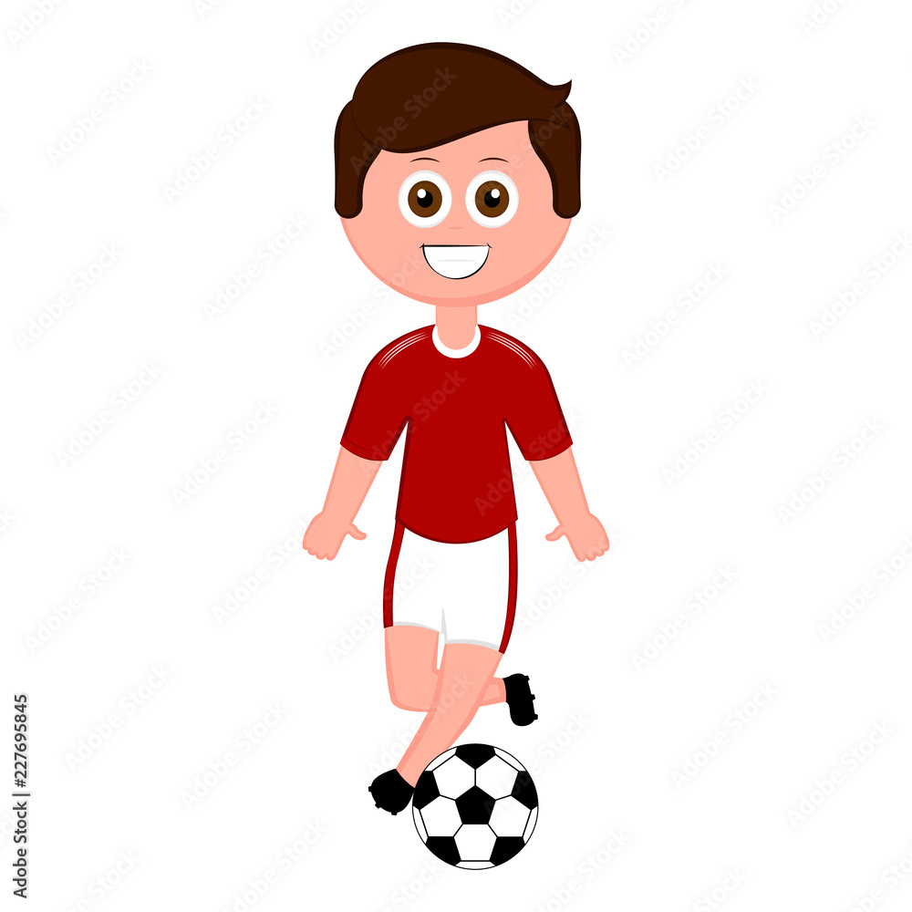 Soccer player with a soccer ball. Vector illustration design Soccer player with a soccer ball. Vector illustration design