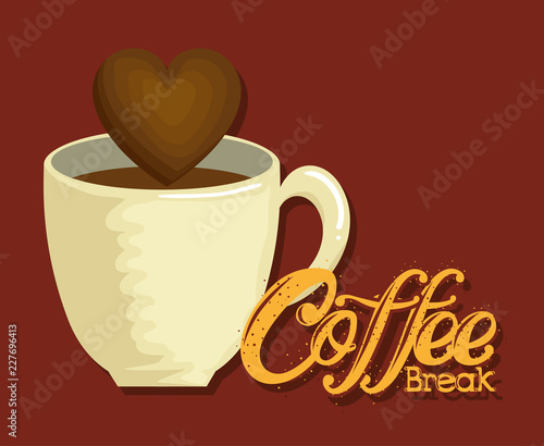 delicious coffee break label