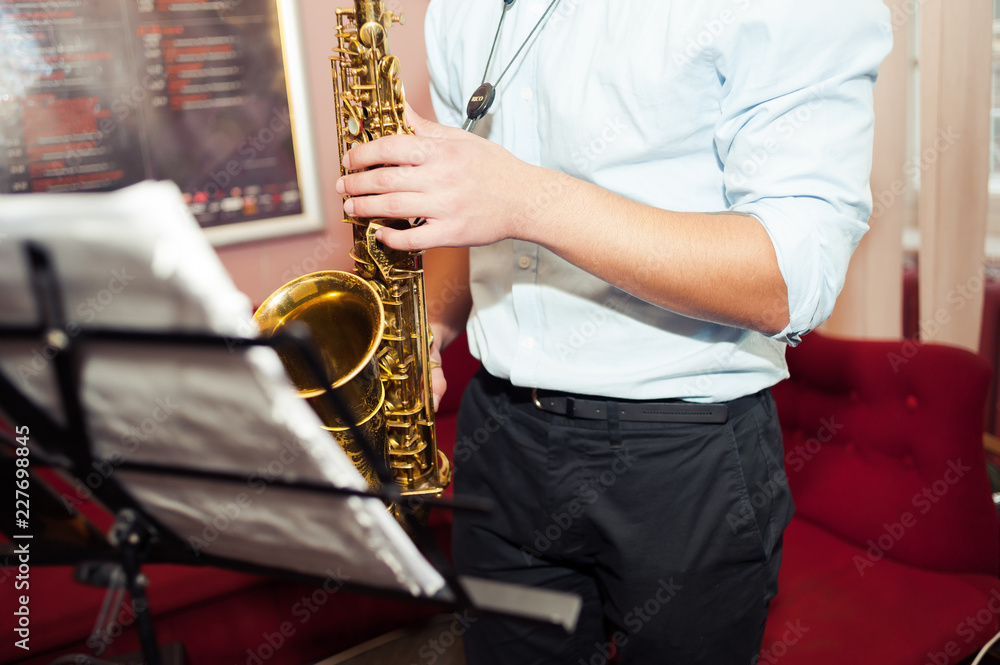 Fototapeta premium Jazz band. Teaching jazz.