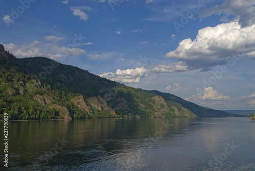 Russian Nature - Bank of the Yenisei-river near Svetlogorsk-town, Russia