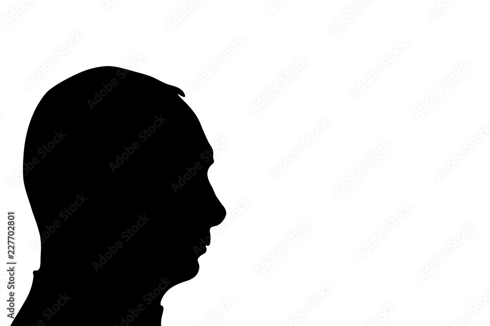  silhouette of a man on a white background