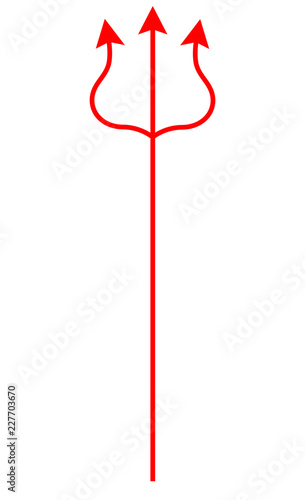 Red Skinny Pitch Fork