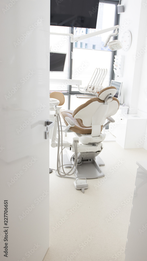 Abstract sharp hospital and clinic interior for background - Processing Blue color white balance with open door Abstract sharp hospital and clinic interior for background - Processing Blue color white balance with open door