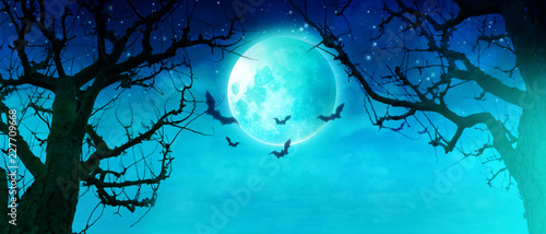 Halloween Motiv mit Vollmond photo