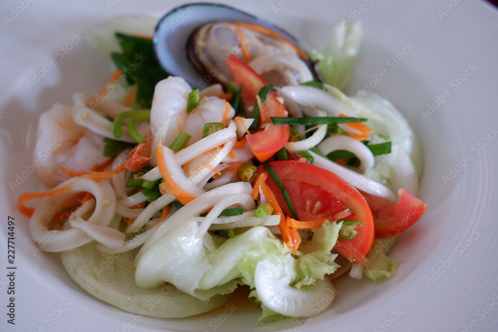 spicy seafood salad