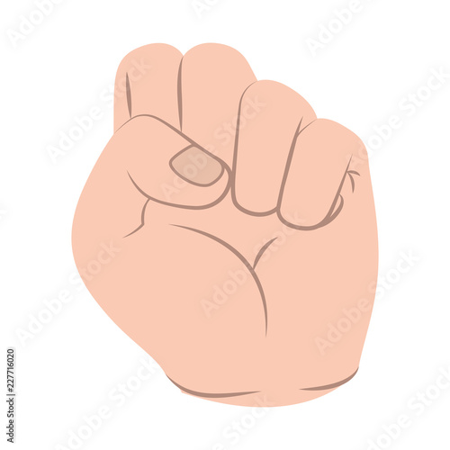 hand in fight signal isolated icon