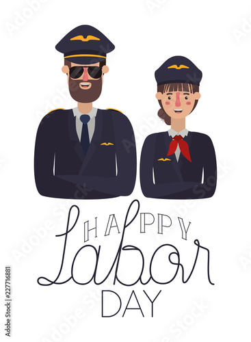 couple the pilots celebrating the work day avatar character