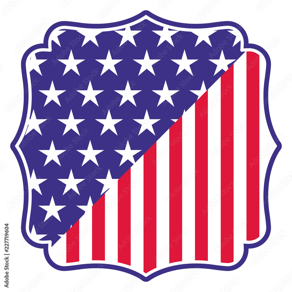Obraz premium american shield isolated icon