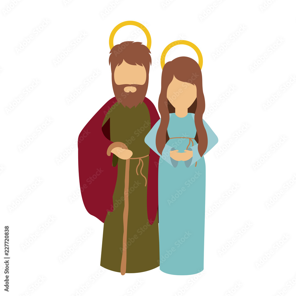 Mary and joseph cartoon of holy night design Mary and joseph cartoon of holy night design