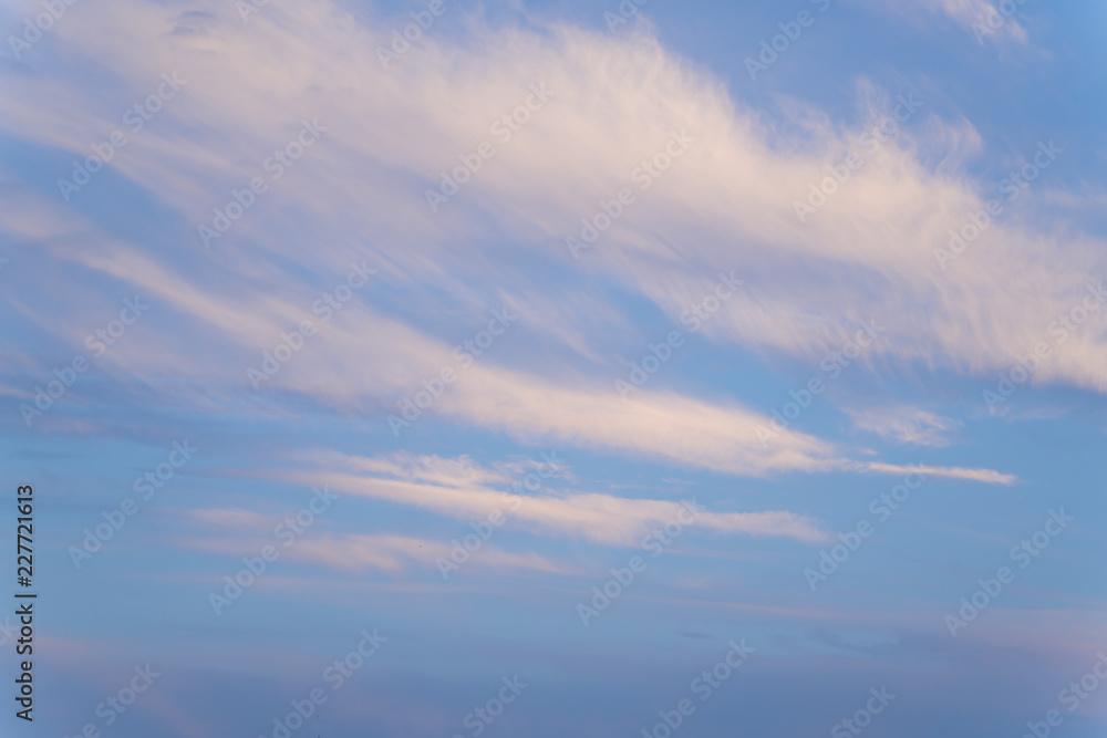 空と雲・背景用素材　10月　夕暮れ　トワイライト