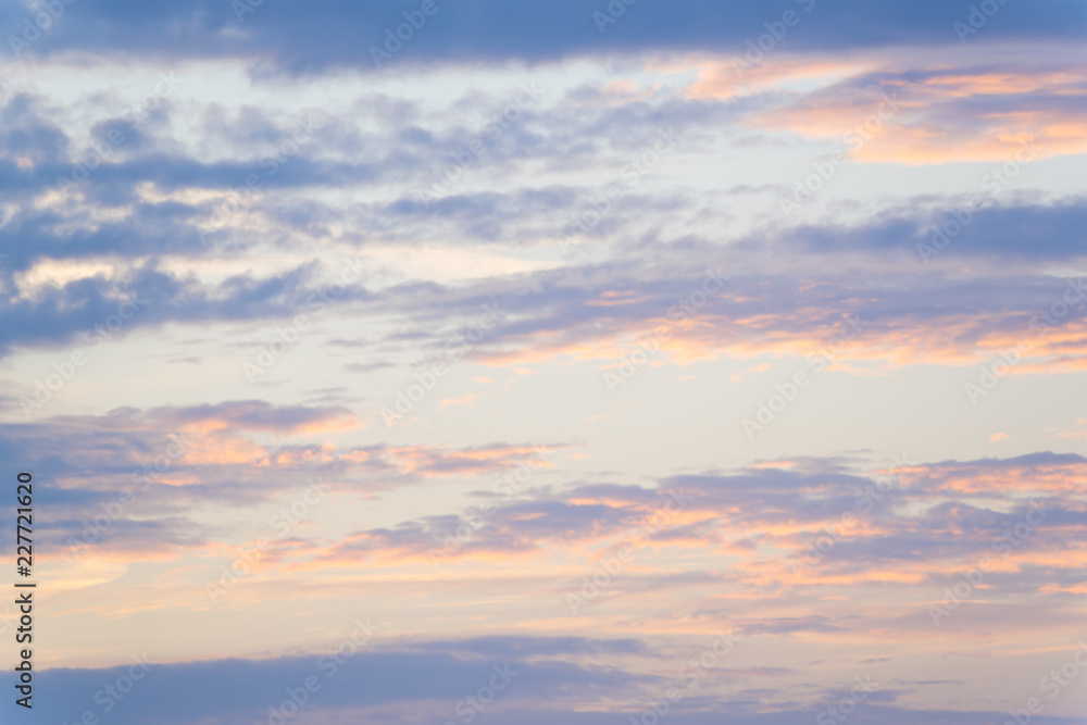 空と雲・背景用素材　10月　夕暮れ　トワイライト